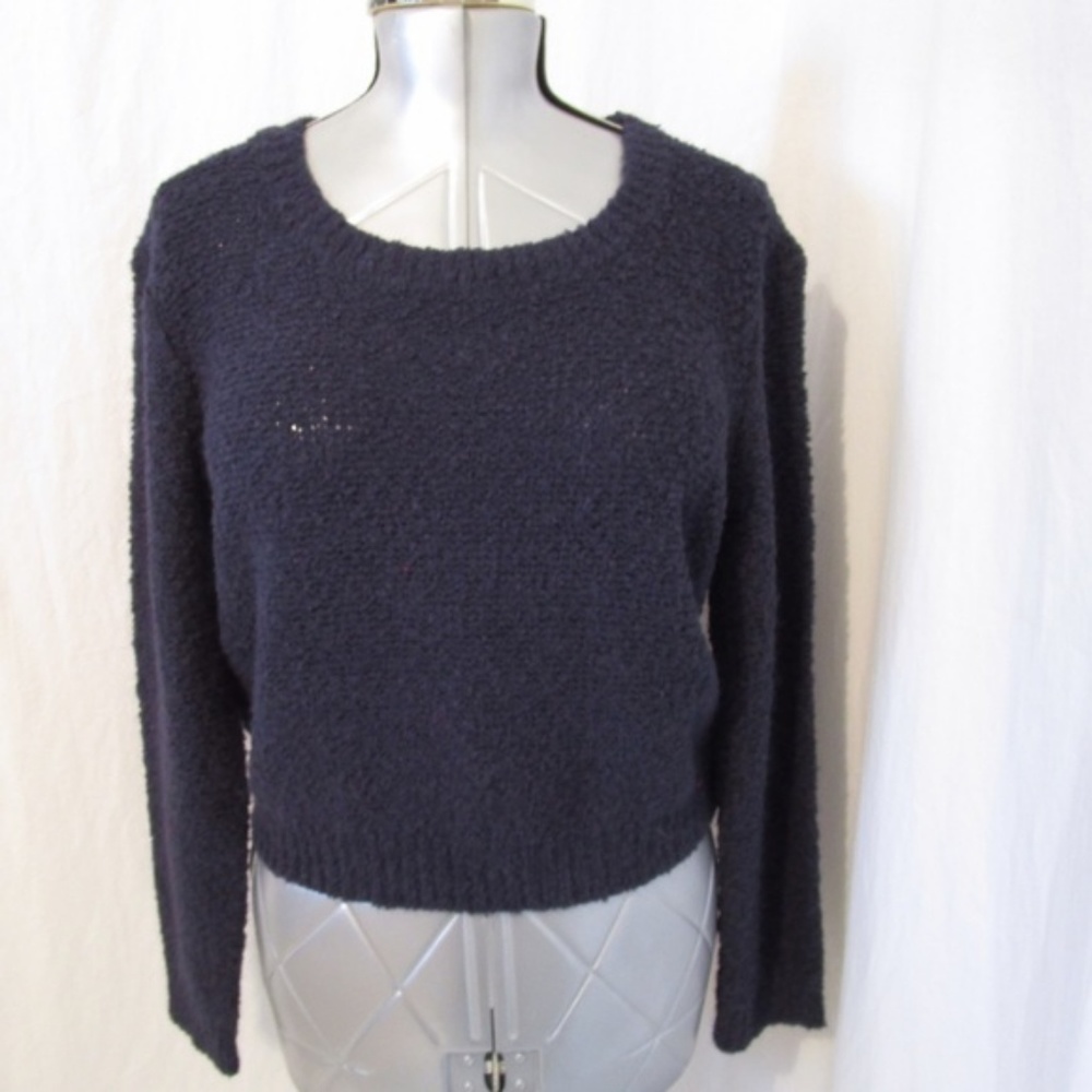 Divided Navy Blue Crew Neck Sweater L